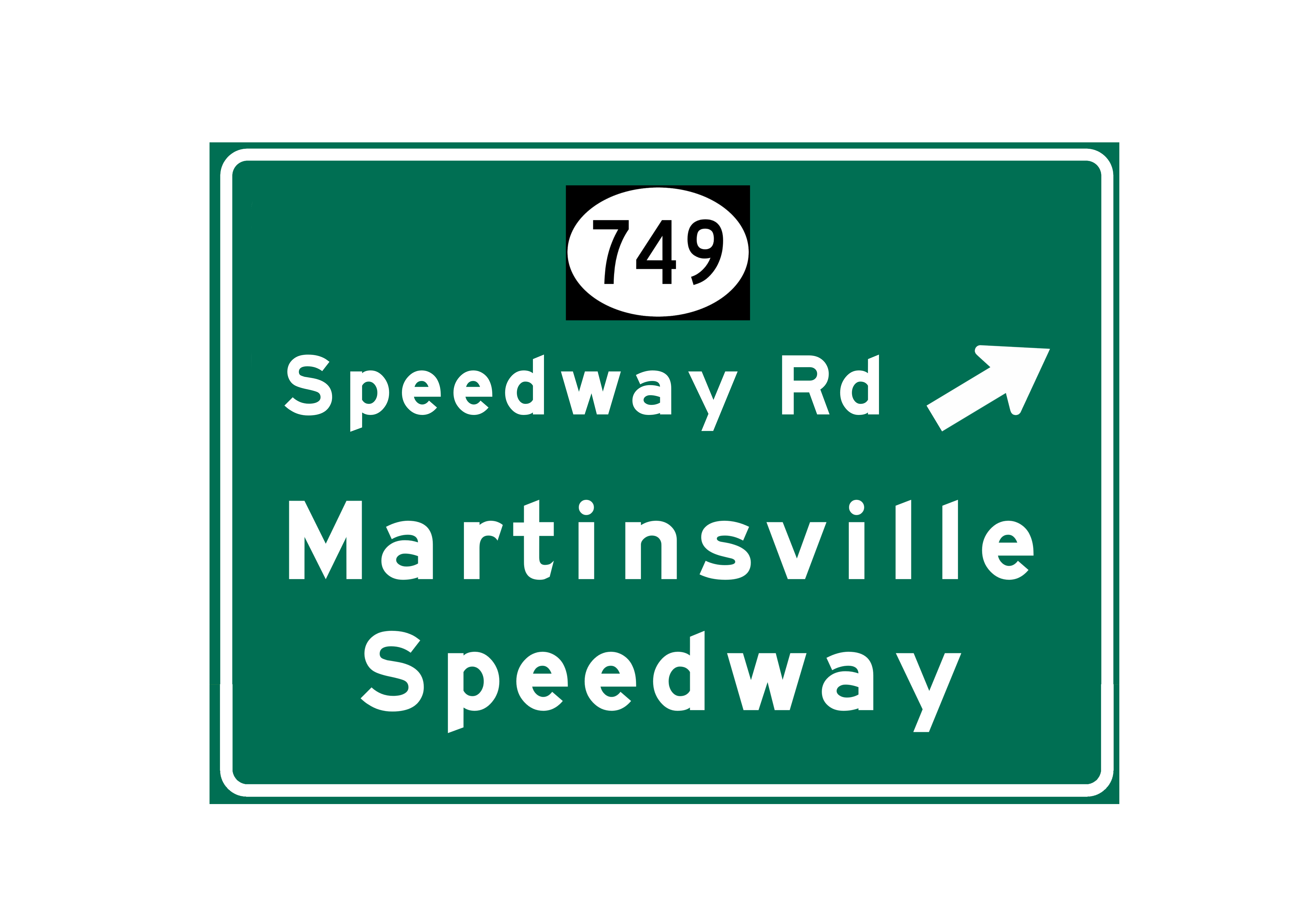 Martinsville Speedway – Metal Highway Sign