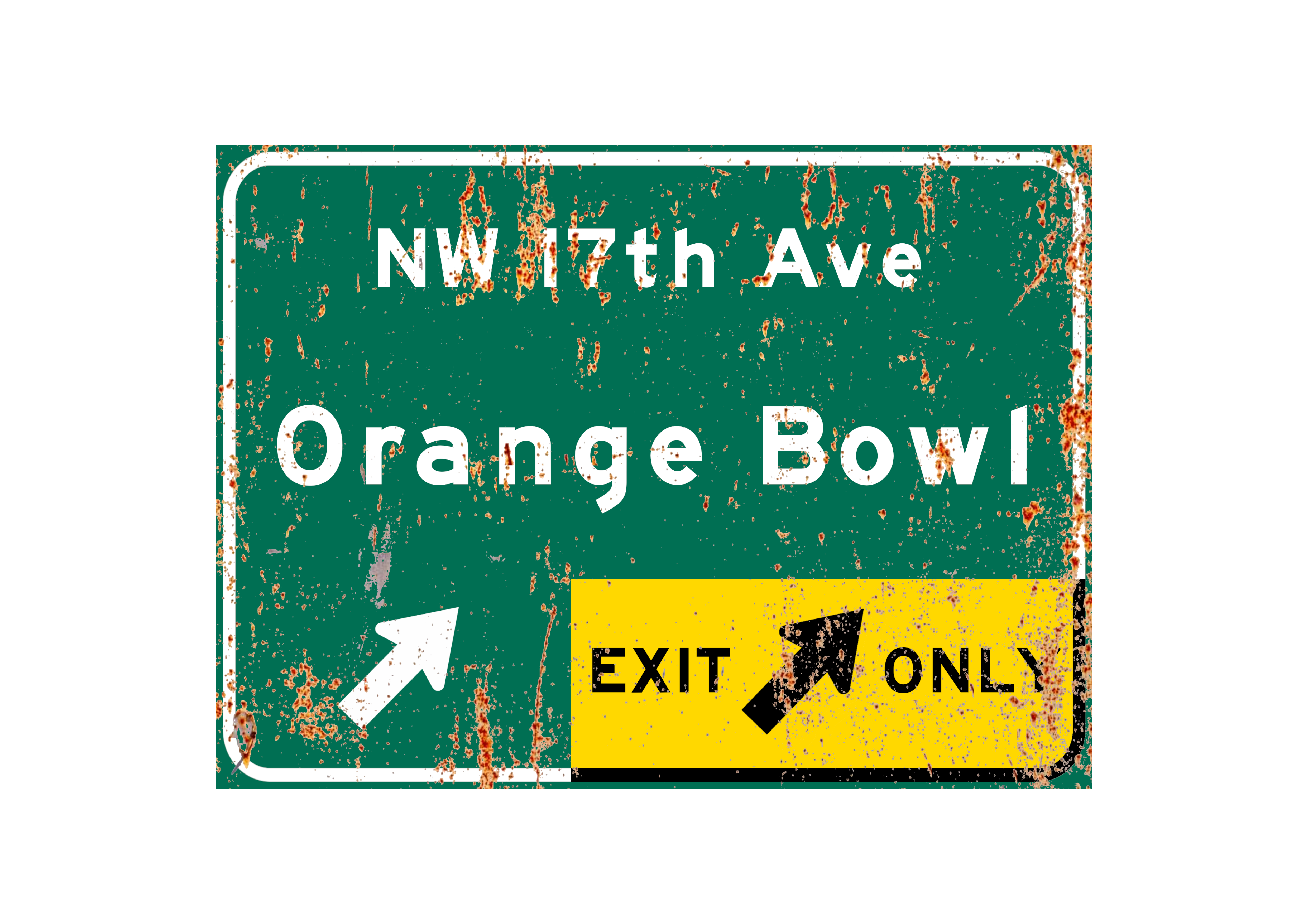 Orange Bowl – Classic Stadium Metal Sign