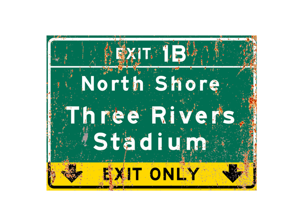 Three Rivers Stadium – Classic Stadium Metal Sign For the Sports Lover Winks Print