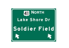 Soldier Field – Classic Stadium Metal Sign For the Sports Lover Winks Print