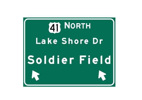 Soldier Field – Classic Stadium Metal Sign For the Sports Lover Winks Print