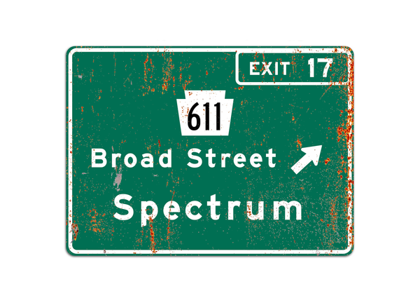 The Spectrum – Classic Stadium Metal Sign