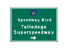 Talladega Superspeedway – Metal Highway Sign For the Sports Lover Winks Print