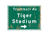 Detroit Tiger Stadium – Classic Stadium Metal Sign For the Sports Lover Winks Print