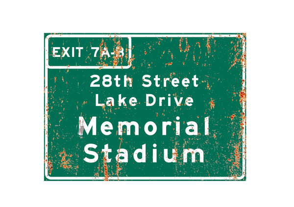 Baltimore Memorial Stadium – Classic Stadium Metal Sign For the Sports Lover Winks Print
