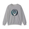Sport grey crewneck sweatshirt with Seattle Mariners crest skull logo