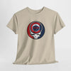 Cream Chicago Stealie skull graphic T-shirt, crew neck, short sleeves