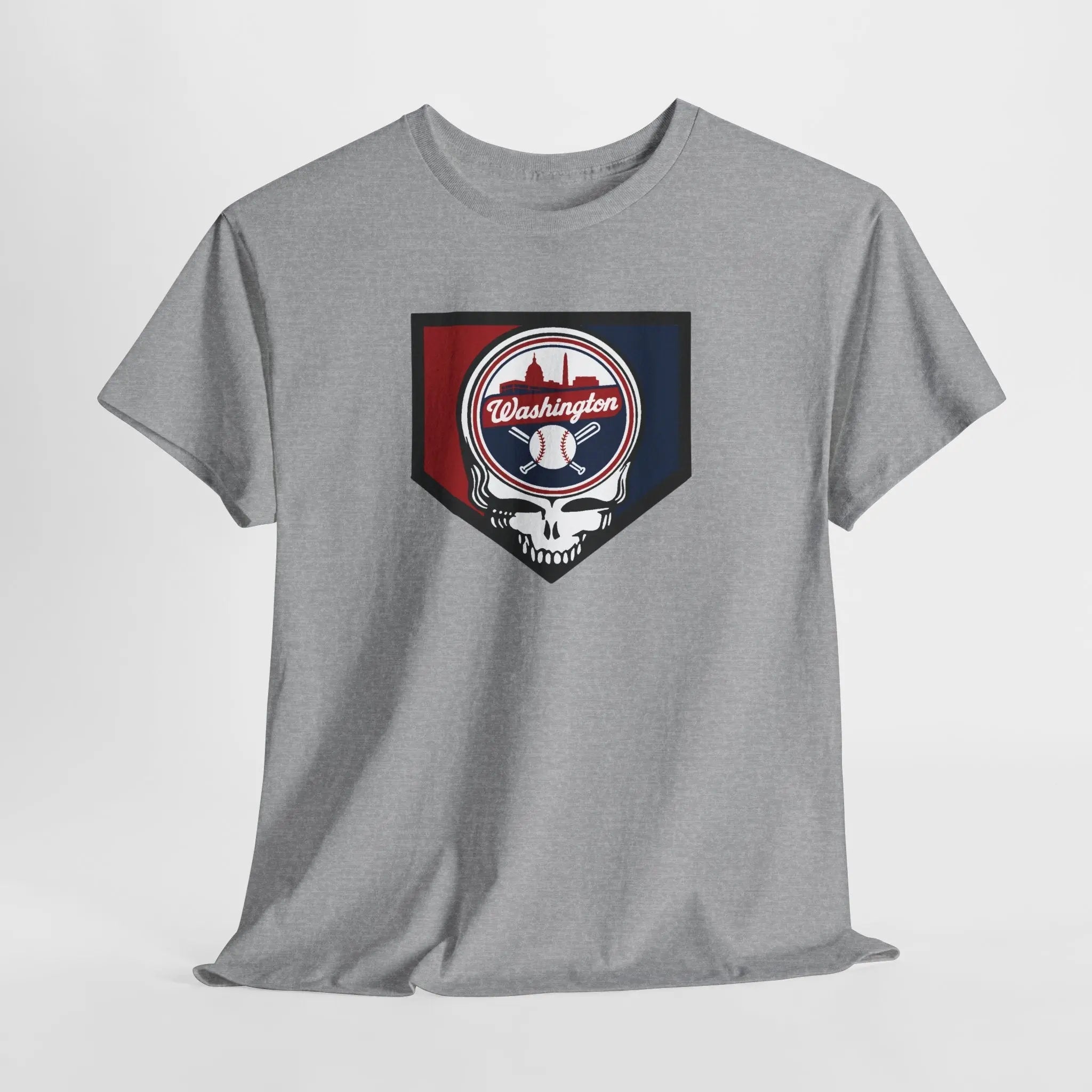 Light gray short-sleeve T-shirt with Washington team crest graphic on the chest
