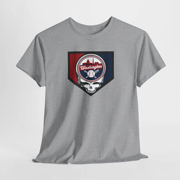 Light gray short-sleeve T-shirt with Washington team crest graphic on the chest