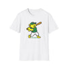 White T-shirt with dancing bear graphic and text "Life is dead" on front