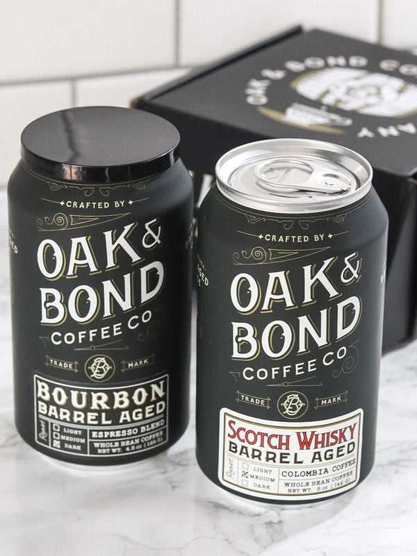 Scotch Whisky and Espresso Bourbon Barrel Aged Coffee Box