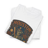 White crewneck T-shirt with Houston Astros crest graphic print, folded view