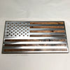 3 Foot - Metal American Flag on Dark Wood For the Man Cave McCurdy Woodworking