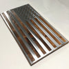 3 Foot - Metal American Flag on Dark Wood For the Man Cave McCurdy Woodworking