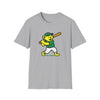 Light grey T-shirt with dancing bear graphic and text "Life is dead" on front