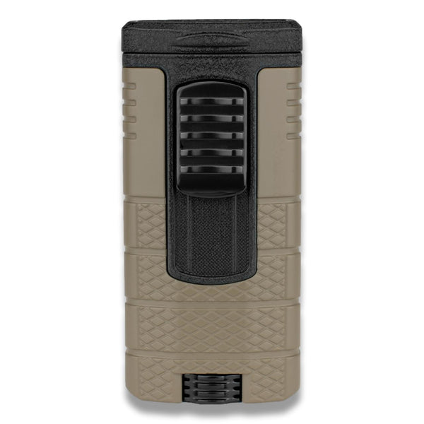 Xikar Tactical Triple Flame Cigar Lighter For the Bar Quality Importers Tan and Black
