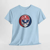 Light blue T-shirt with round Philadelphia logo skull graphic on the front