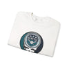 Off-white crewneck sweatshirt with Seattle Mariners chest graphic logo