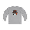 Sport gray long-sleeve T-shirt with Stealie skull logo centered on chest