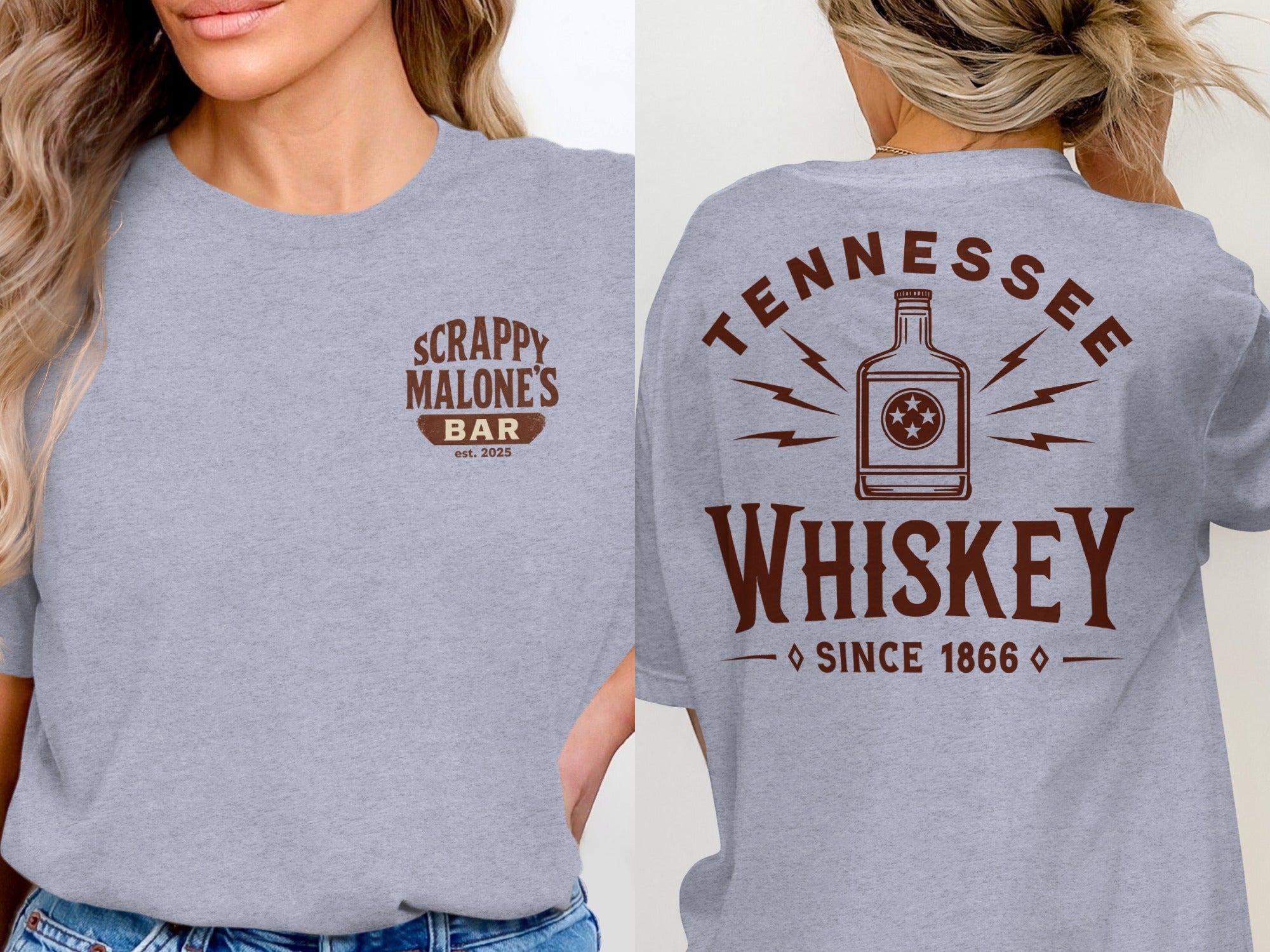Tennessee Whiskey Bottle Since 1866 Graphic T-Shirt