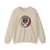 Sand crewneck sweatshirt with Arizona logo skull patch graphic