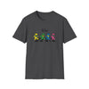 Charcoal dark graphic T-shirt with “The Bears” text and four colorful cartoon bear figures