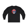 Black long sleeve t-shirt with Philadelphia Stealie logo on front chest