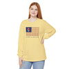 Butter long-sleeve t-shirt with chest flag graphic and Life is dead print