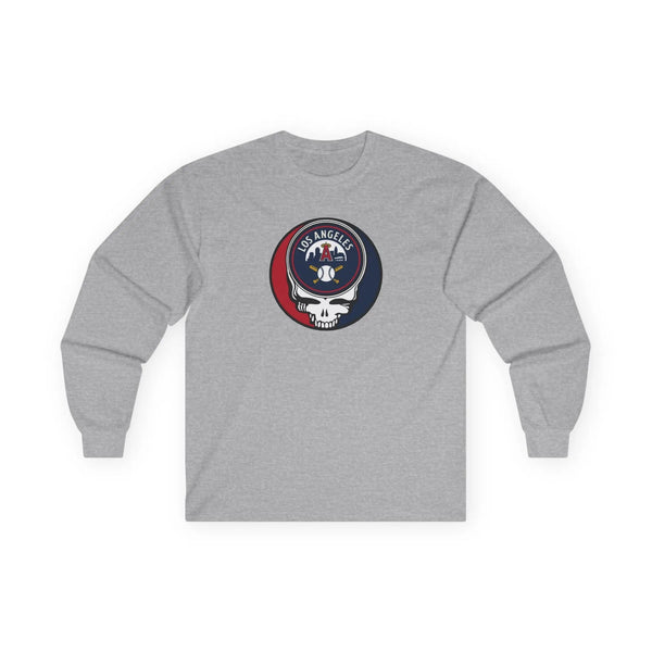 Sport grey long-sleeve T-shirt with Stealie skull logo on the chest