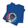 Stealie T-shirt in royal blue with circular skull logo graphic