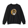 Black crewneck sweatshirt with long sleeves and San Diego skull graphic on chest