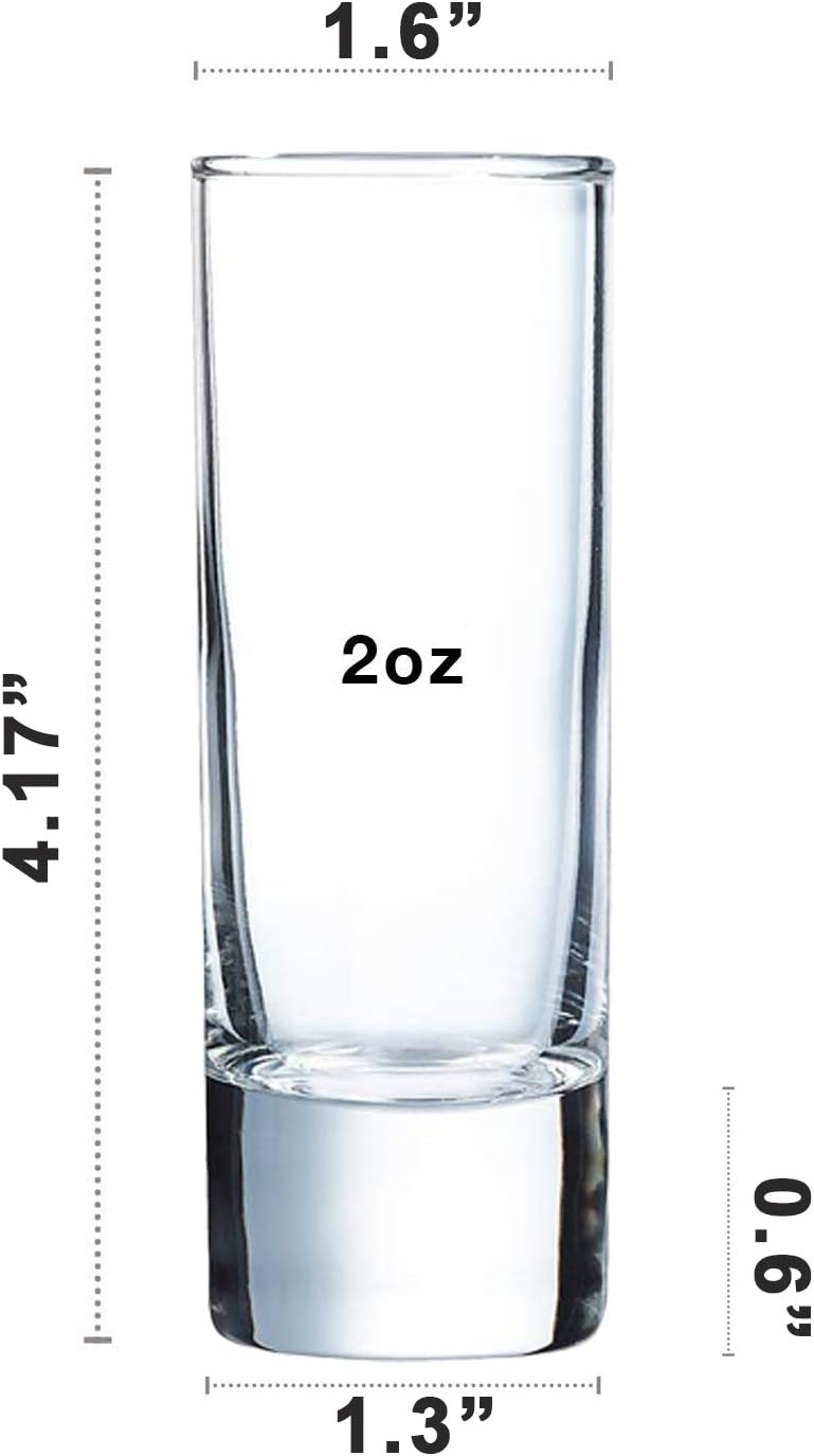 Tall Shot Glass - 2oz - Set of 6/12 For the Bar Lemonsoda