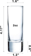 Tall Shot Glass - 2oz - Set of 6/12 For the Bar Lemonsoda