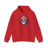 Red Philadelphia Phillies hoodie with front kangaroo pocket and circular logo