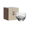 Crystal whisky glass with wooden gift box and Japanese label