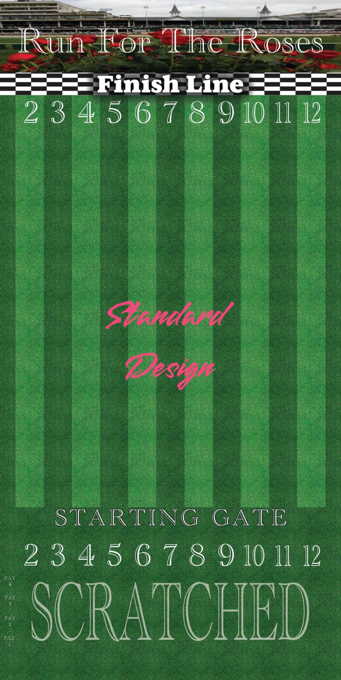 Jumbo Horse Game Turf Theme with Printed Rails