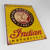 Indian Motorcycle 'Since 1901' - Tin Metal Sign For the Gear Head Sign Box Co.