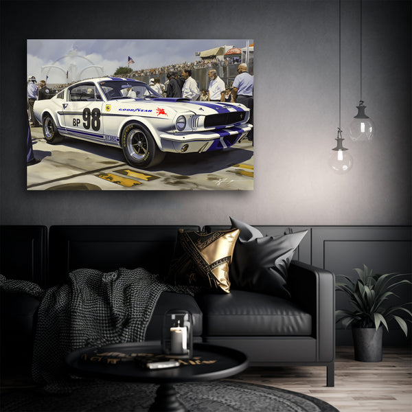 Ford Mustang 1965 Shelby Cobra GT350 - Gallery Wrapped Canvas For the Man Cave GJG Studios