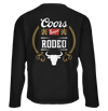 Coors Banquet Beer Rodeo Bull Double Sided Long Sleeve T-Shirt - Black