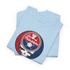 Light blue T-shirt set with round Philadelphia logo skull graphic on the chest