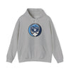 Heather gray Tampa Bay Rays hoodie with kangaroo pocket, drawstring hood, and team logo