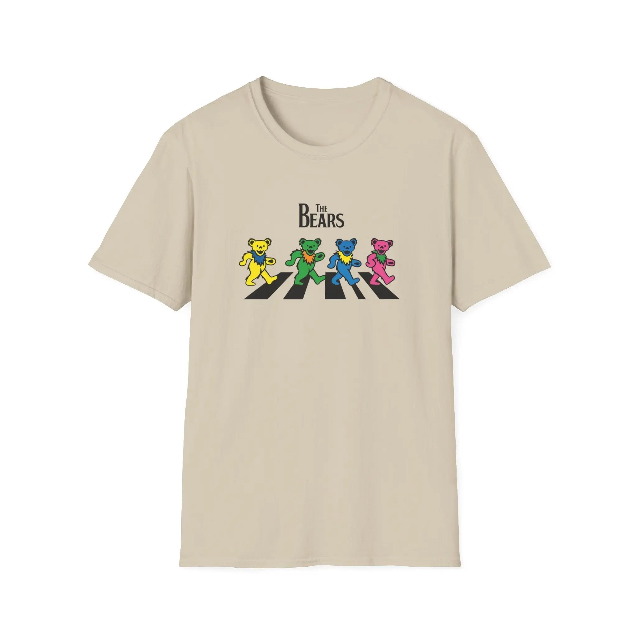 Sand beige graphic T-shirt with “The Bears” text and four cartoon bear characters