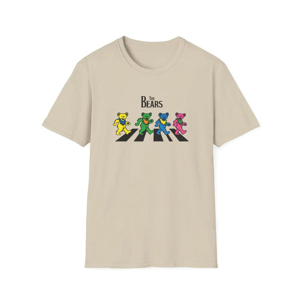 Sand beige graphic T-shirt with “The Bears” text and four cartoon bear characters