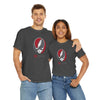 Dark gray Dead T-shirt with skull lightning graphic on front