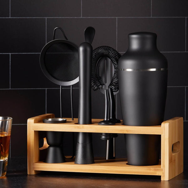 8-Piece Cocktail Shaker Set with Stand For the Bar Lemonsoda