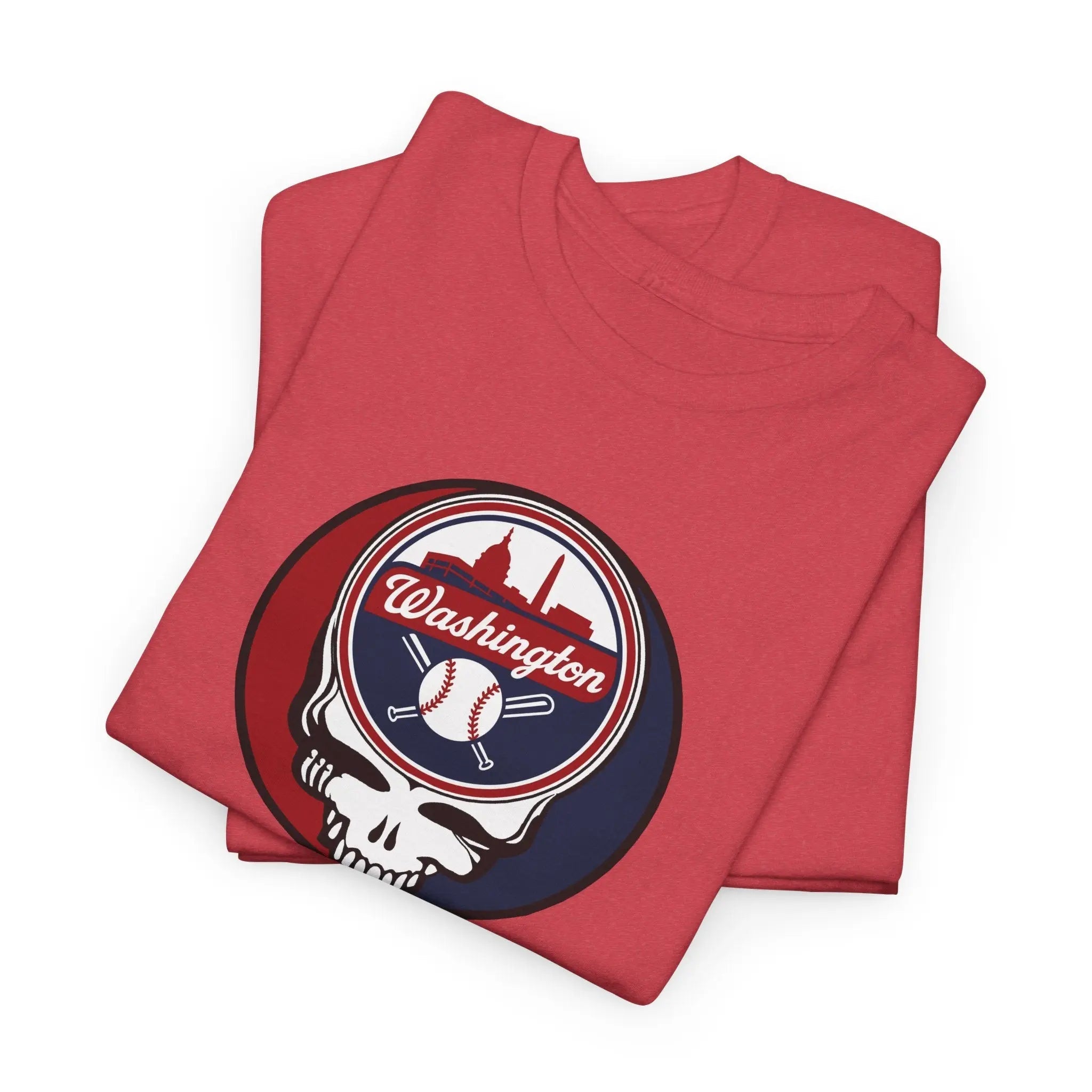Set of red T-shirts with Washington Stealie graphic on the chest