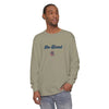 Sandstone green long-sleeve crewneck T-shirt with "One Dead" bear graphic