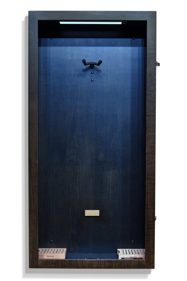 ClimaCase Rectangle Humidor - Flamed Maple with Ebony Stain