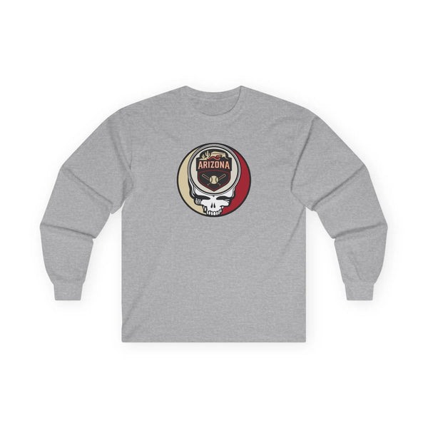 Sport grey long sleeve T-shirt with Arizona Diamondbacks Stealie skull logo