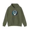 Seattle Mariners hoodie in military green with front circular logo, hood drawstring, kangaroo pocket